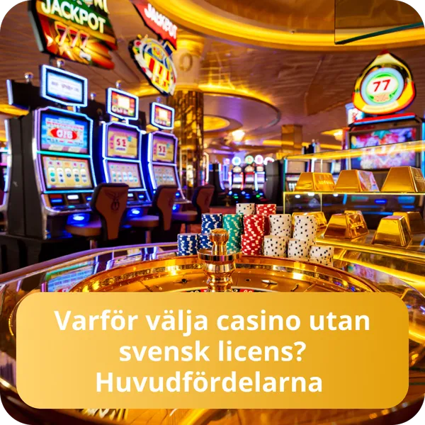 Varför välja casino utan svensk licens? Huvudfördelarna