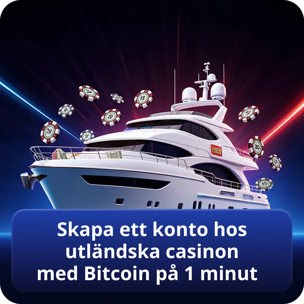 Skapa ett konto hos utländska casinon med Bitcoin på 1 minut
